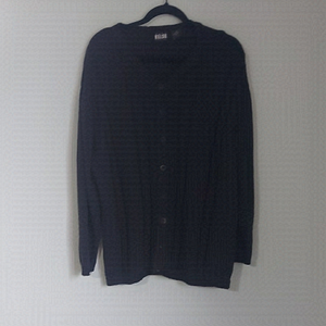 3XL black button up long sleeve sweater
